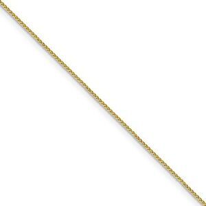 0.8mm 10k Yellow Gold Solid Spiga Chain Necklace, 30 Inch